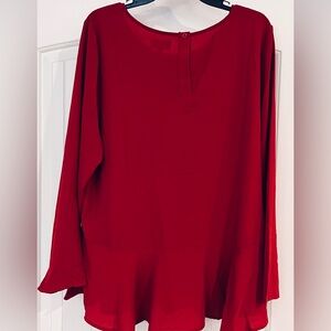 Mud Pie Vibrant Burgundy Blouse